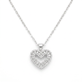 Diamond White Gold Heart Necklace