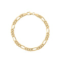 18K Yellow Gold Figaro Chain Bracelet