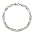 18K White Gold Men's Chain Bracelet