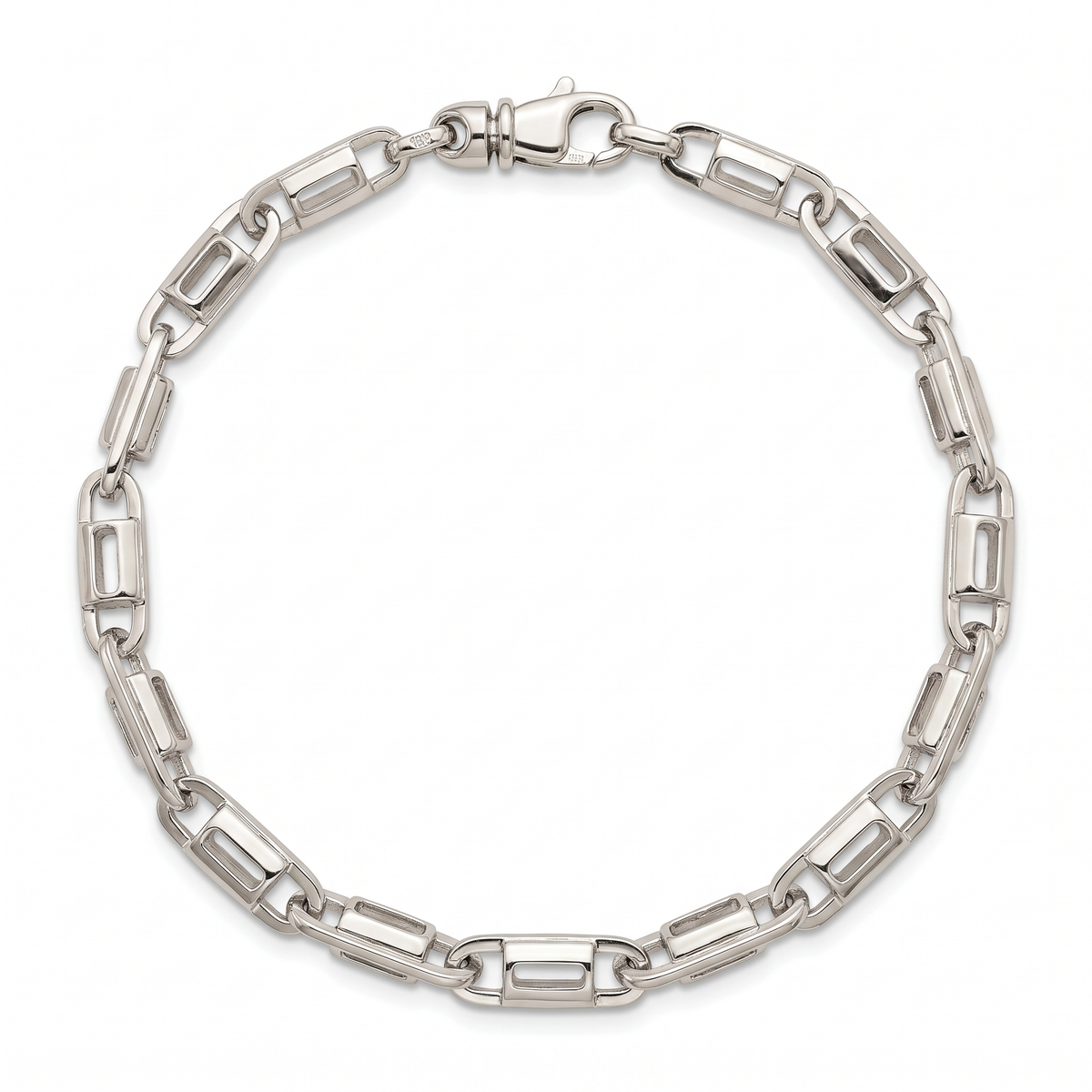 18K White Gold Men's Chain Bracelet