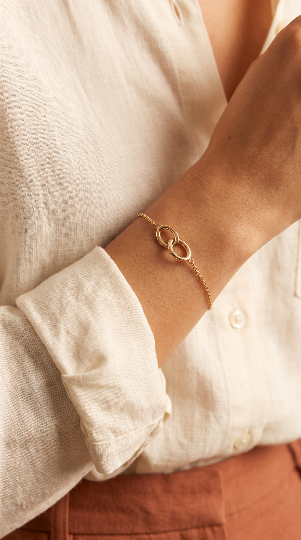 18K Yellow Gold Chain Bracelet