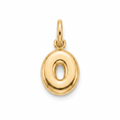 18K Yellow Gold Letter O Pendant