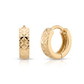 18K Yellow Gold Circle Hoop Earring