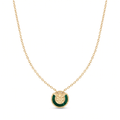 18K Yellow Gold Malachite Necklace