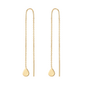 18K Yellow Gold Teardrop Dangle Earrings