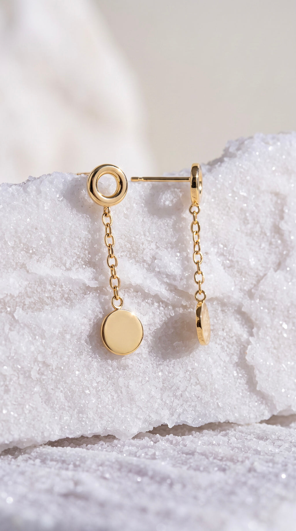 18K Yellow Gold Dangle Earrings