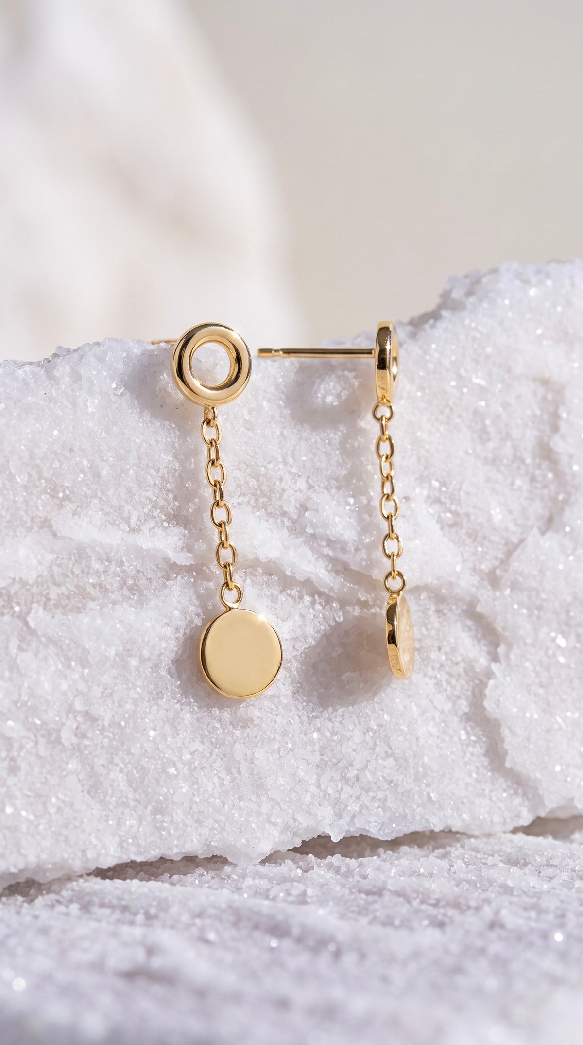 18K Yellow Gold Dangle Earrings