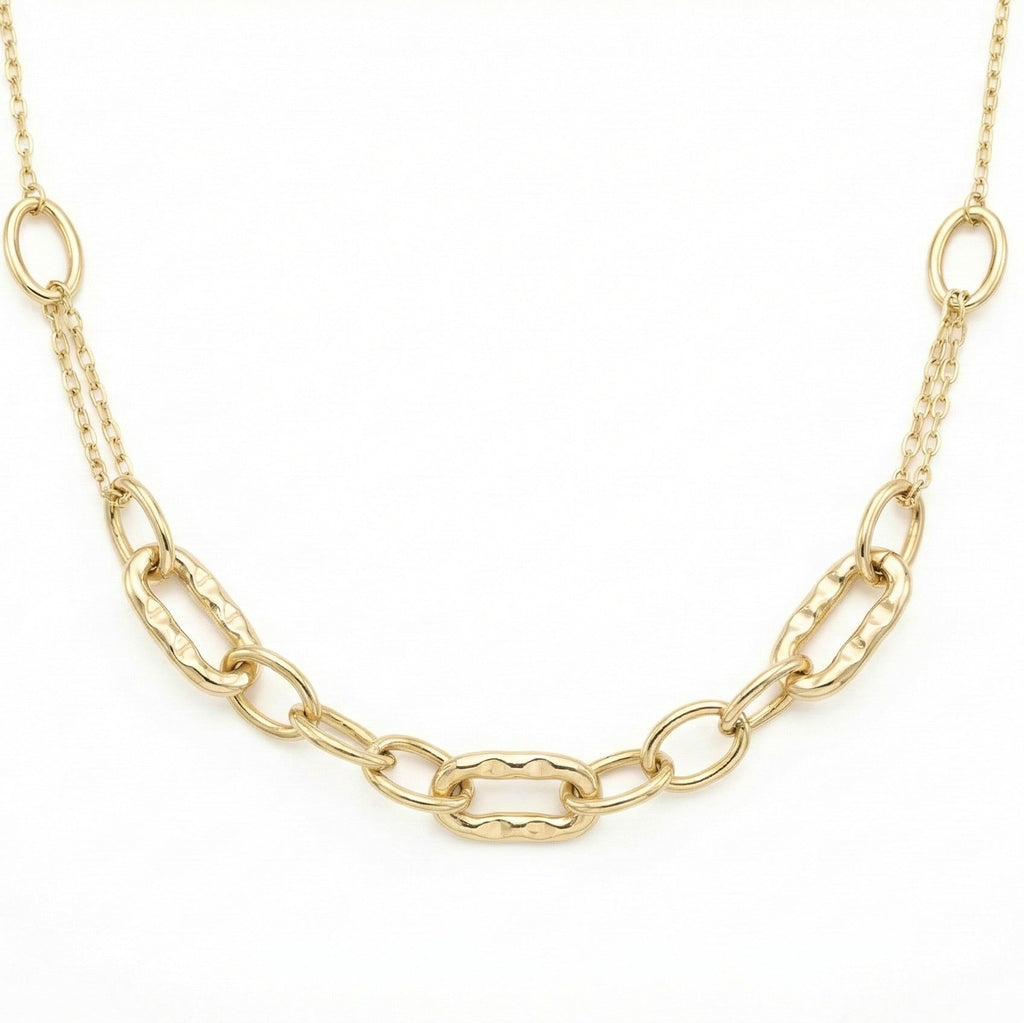 18K Yellow Gold Paperclip Chain Necklace