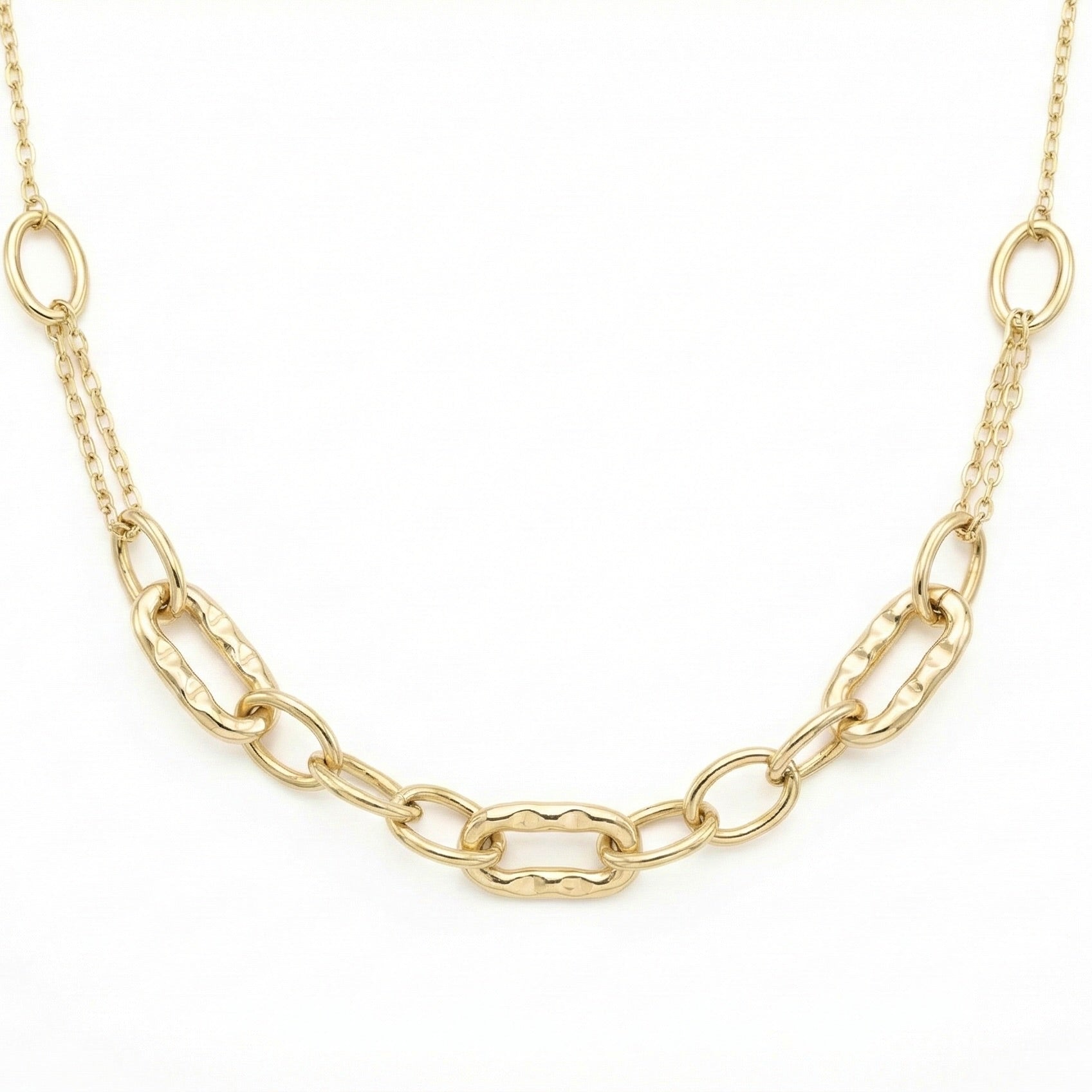 18K Yellow Gold Paperclip Chain Necklace