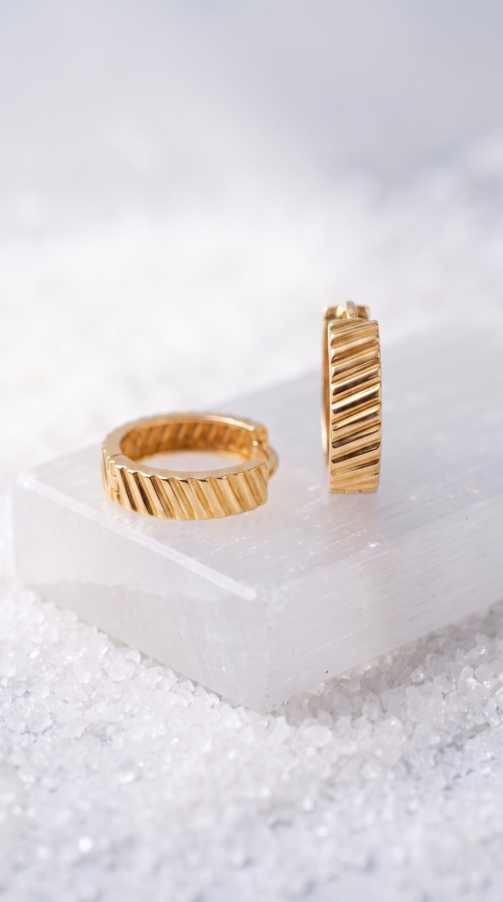 18K Yellow Gold Circle Hoop Earring