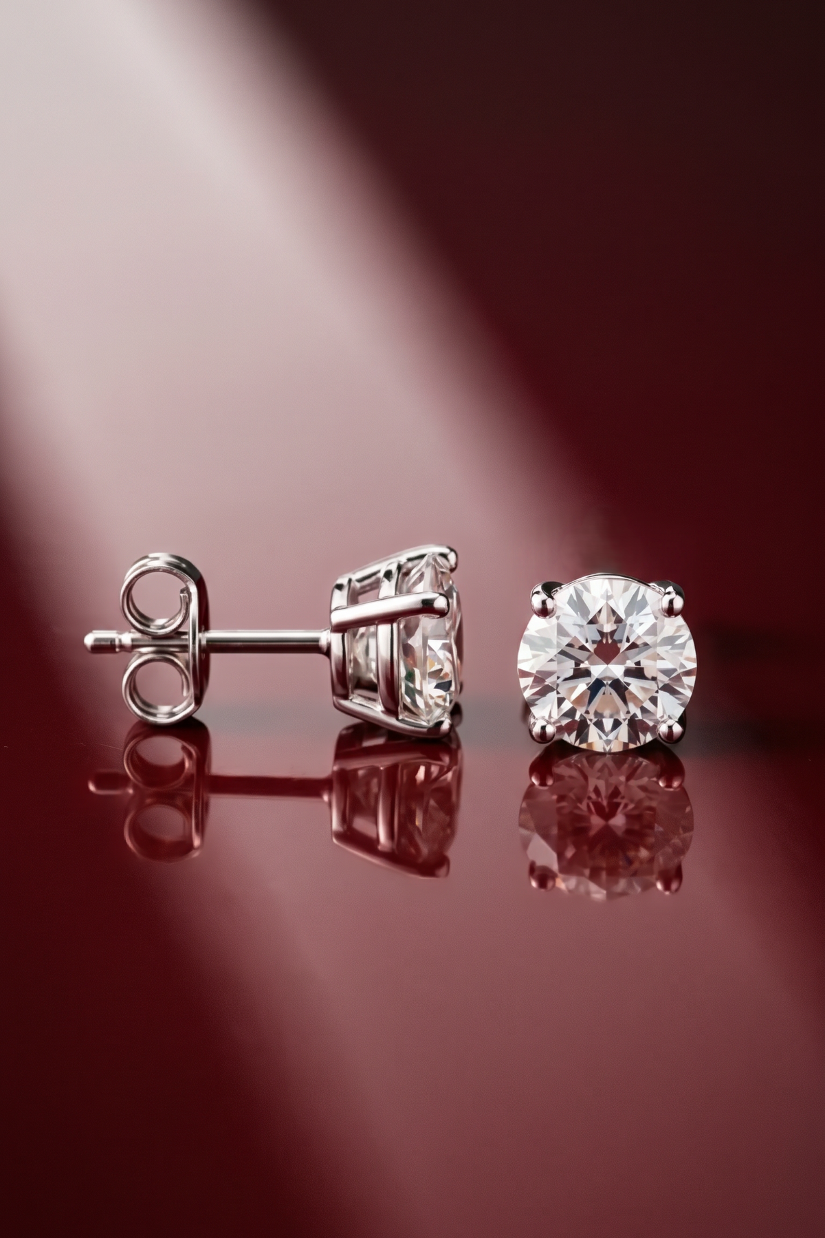 Lab Diamond White Gold 1.3 ctw Stud Earrings