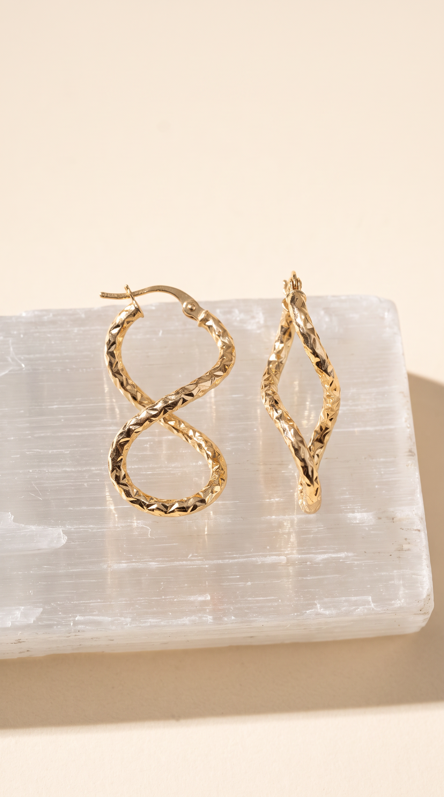 18K Yellow Gold Hoop Earrings