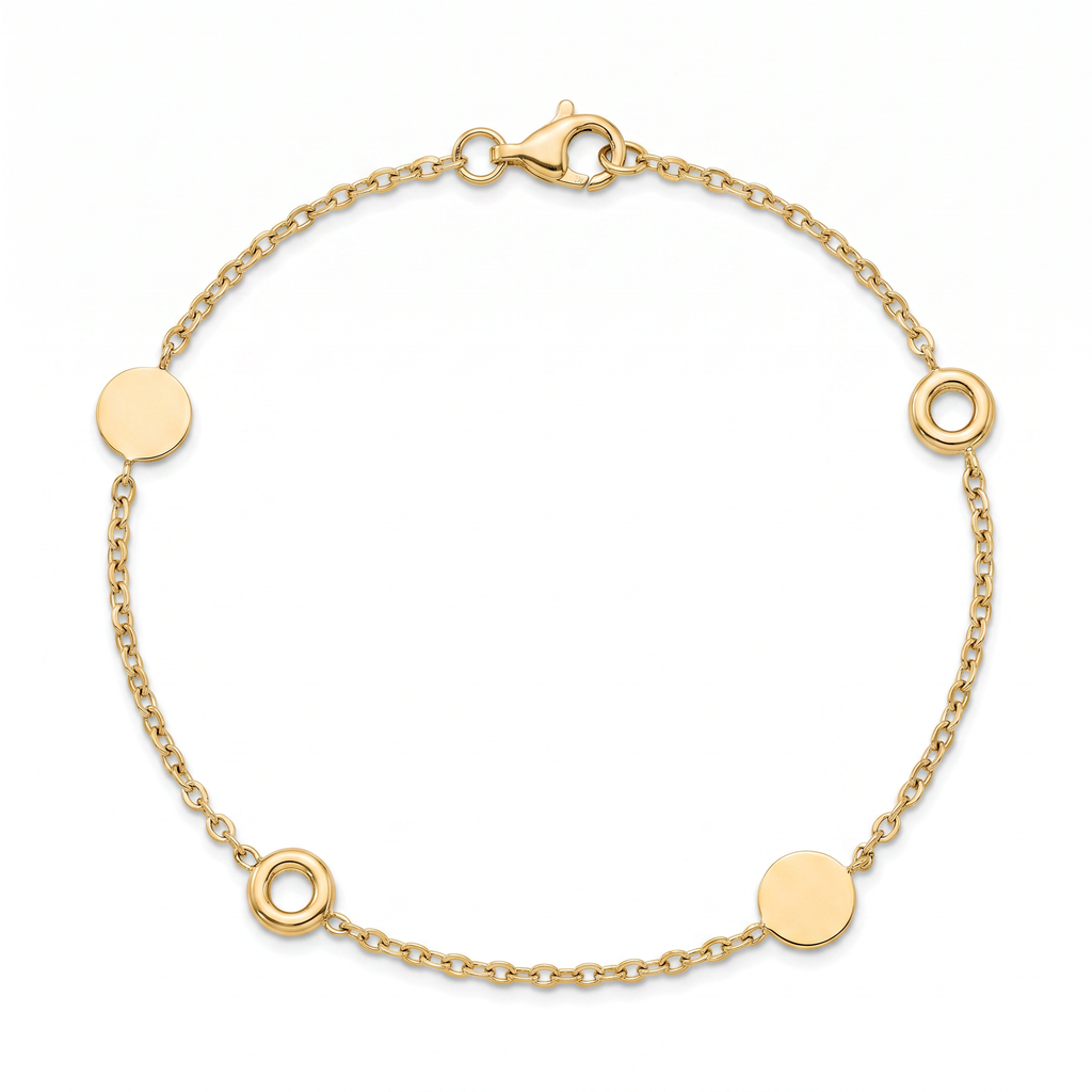 18K Yellow Gold Chain Bracelet