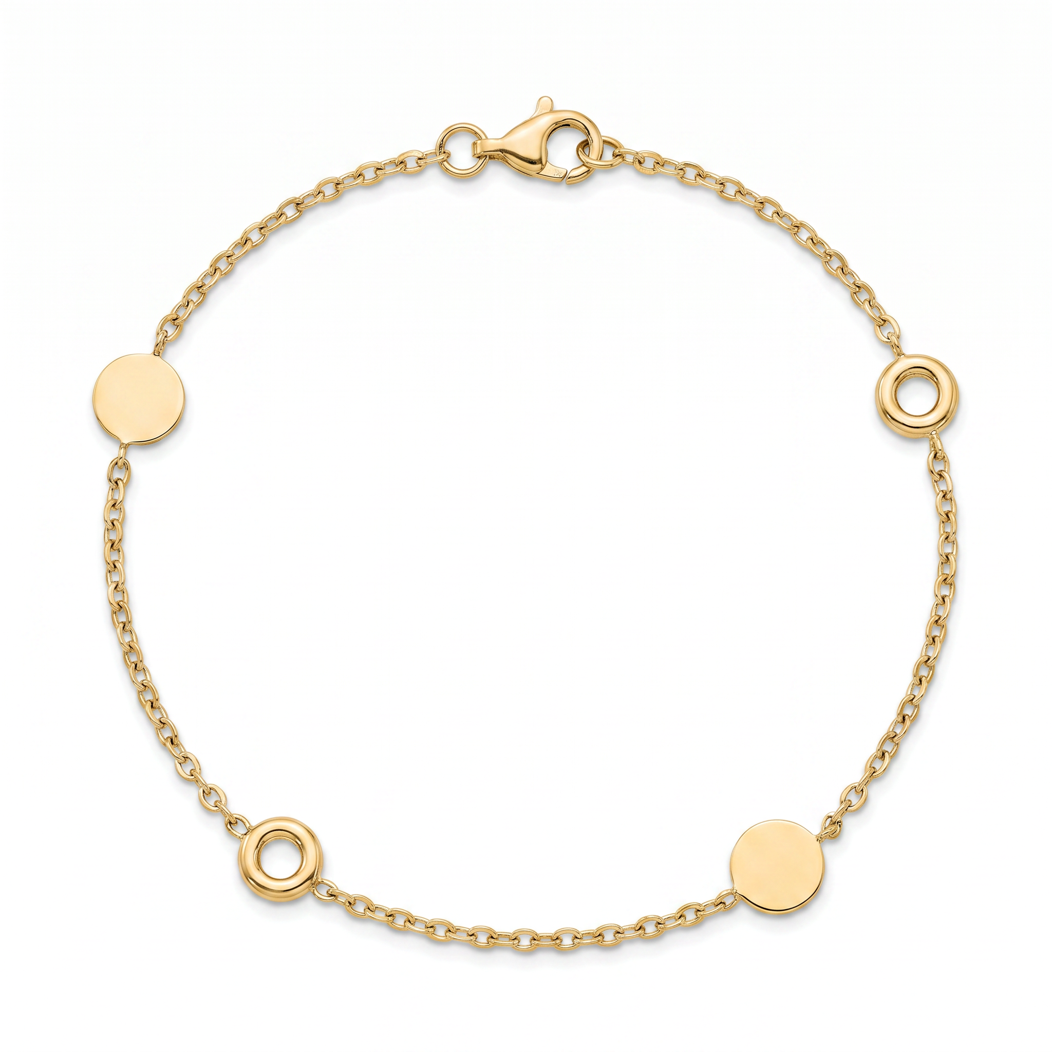 18K Yellow Gold Chain Bracelet