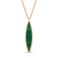 18K Yellow Gold Malachite Necklace