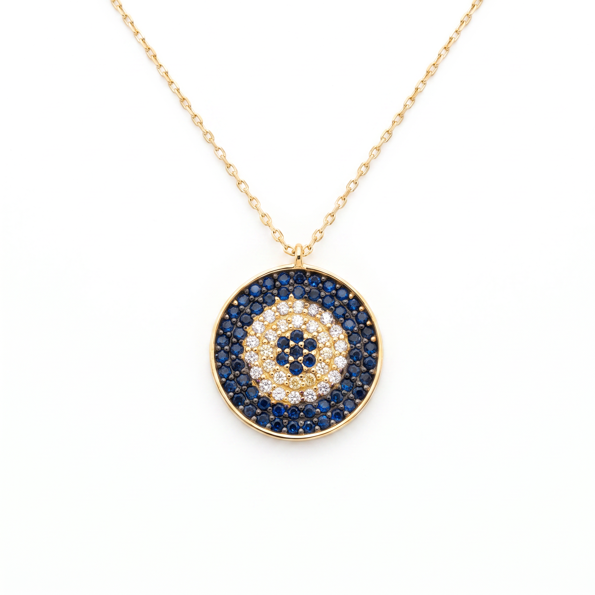 18K Yellow Gold Cubic Zirconia Necklace
