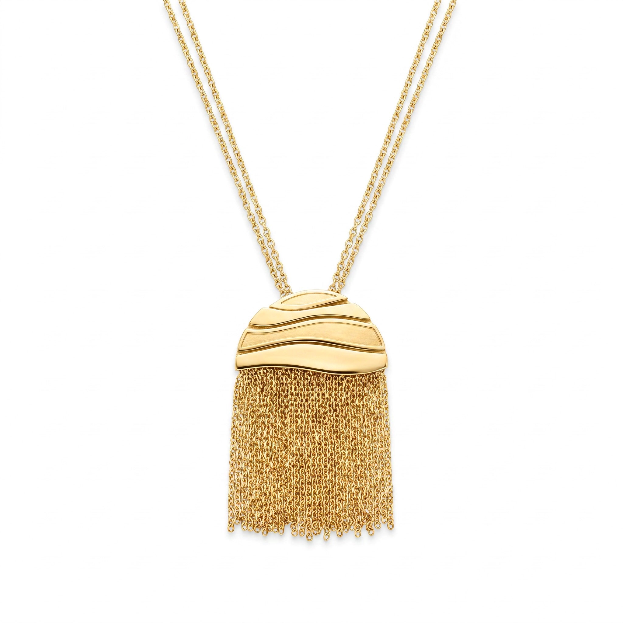 18K Yellow Gold Double Chain Necklace