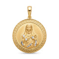 18K Two Tone St. Mary Icon Pendant