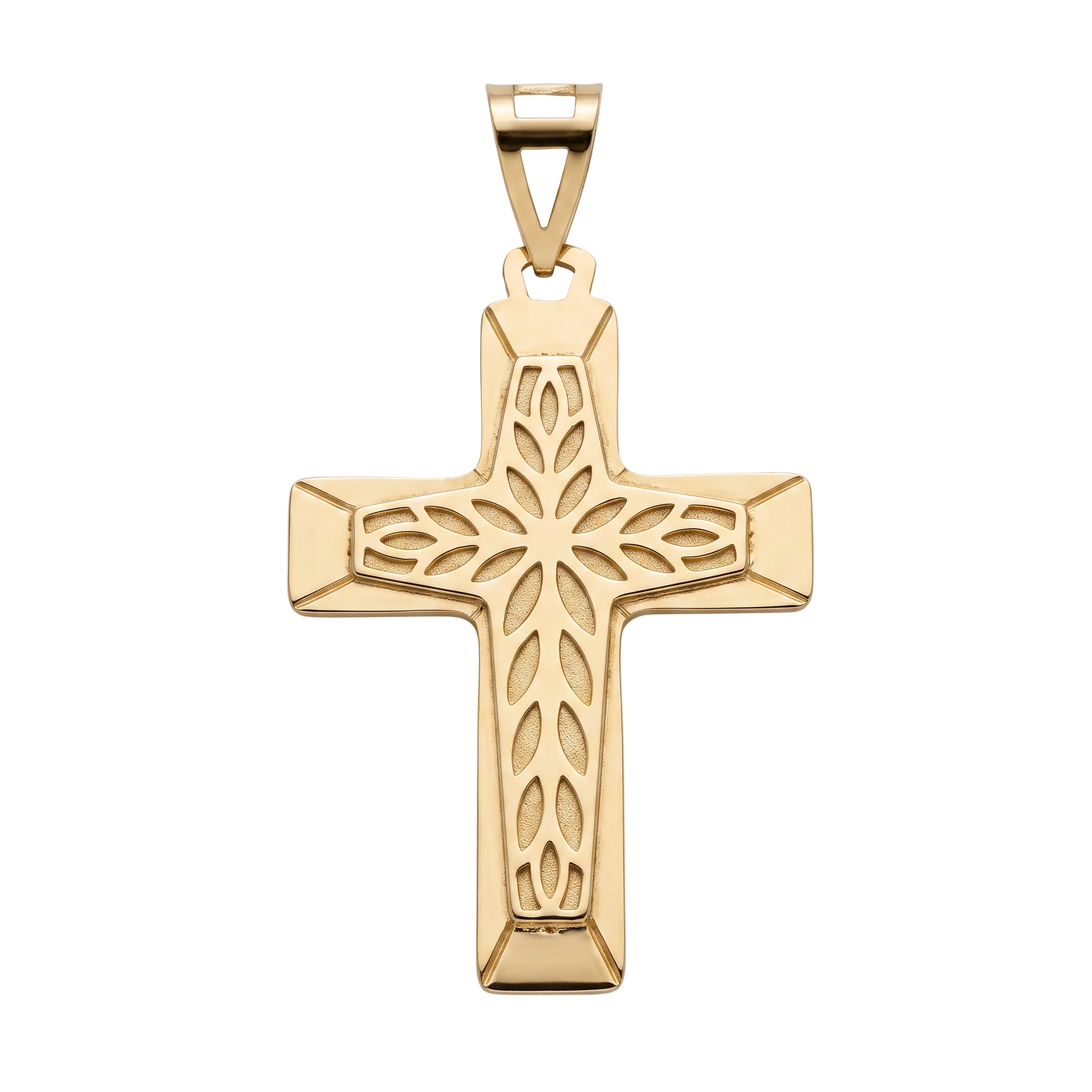 18K Yellow Gold Cross Pendant