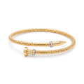 Diamond Two Tone Gold Cuff Bracelet