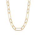 18K Yellow Gold Paperclip Chain Necklace