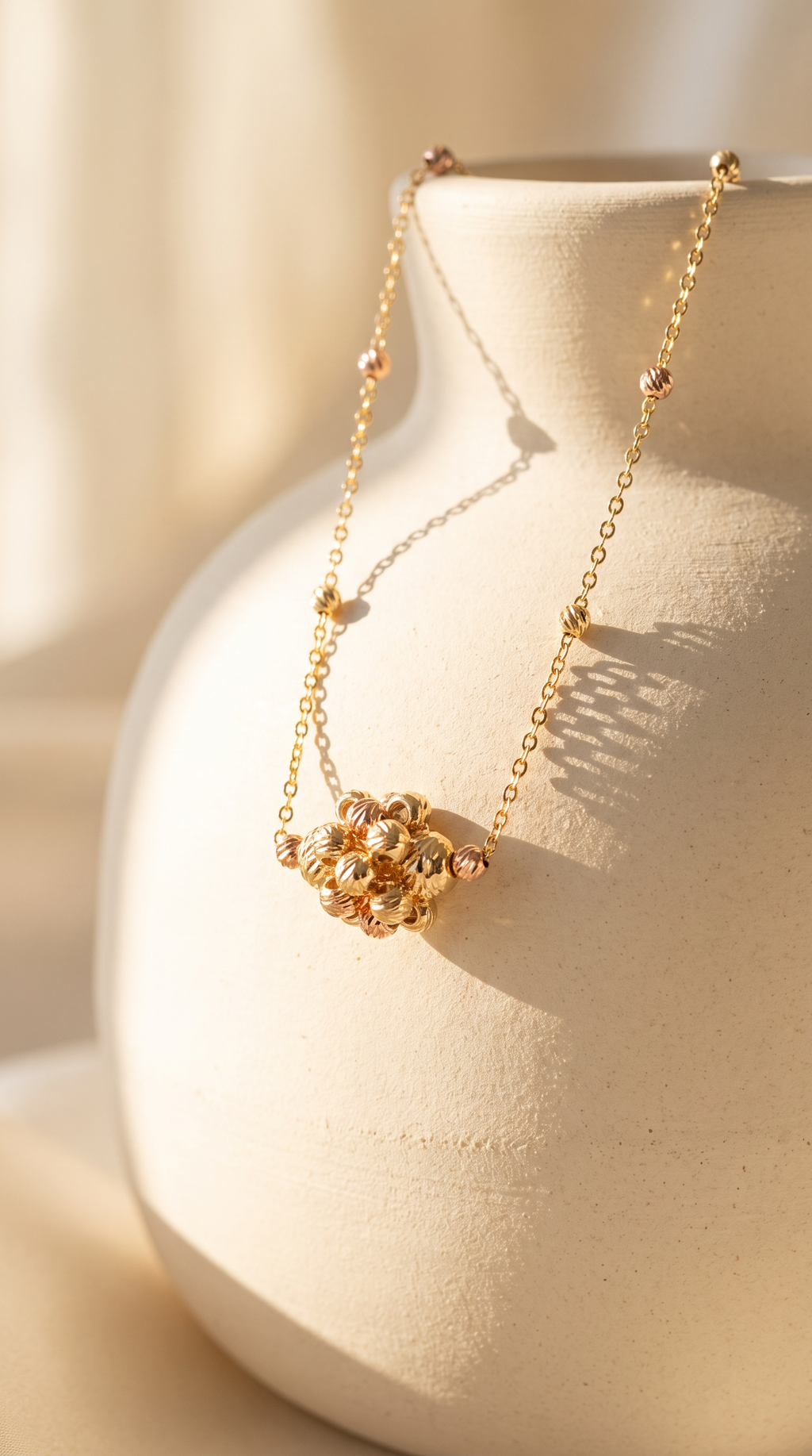 18K Two Tone Gold Chain Necklace