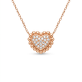 Diamond Rose Gold Heart Necklace