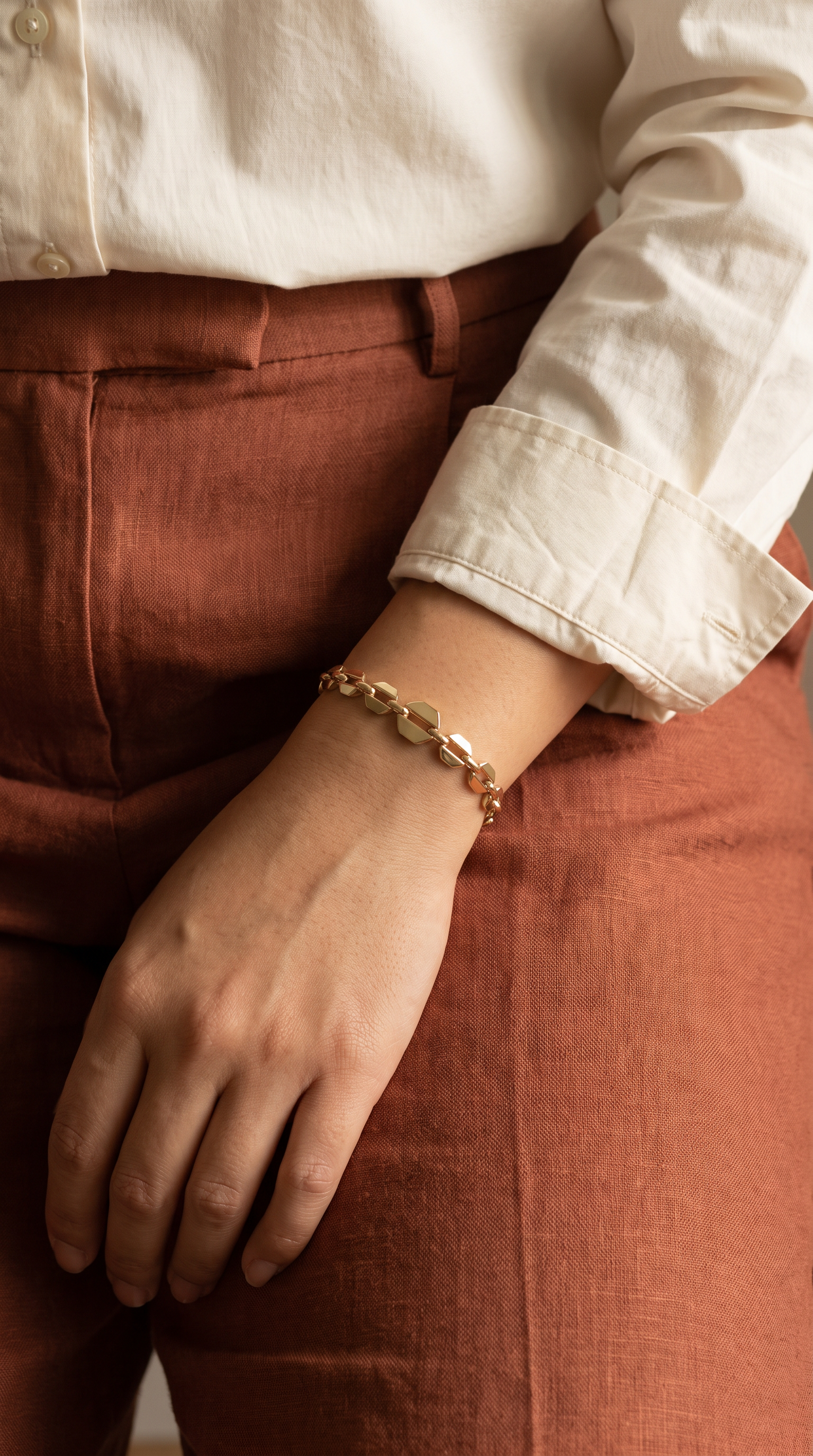 18K Yellow Gold Double Chain Bracelet