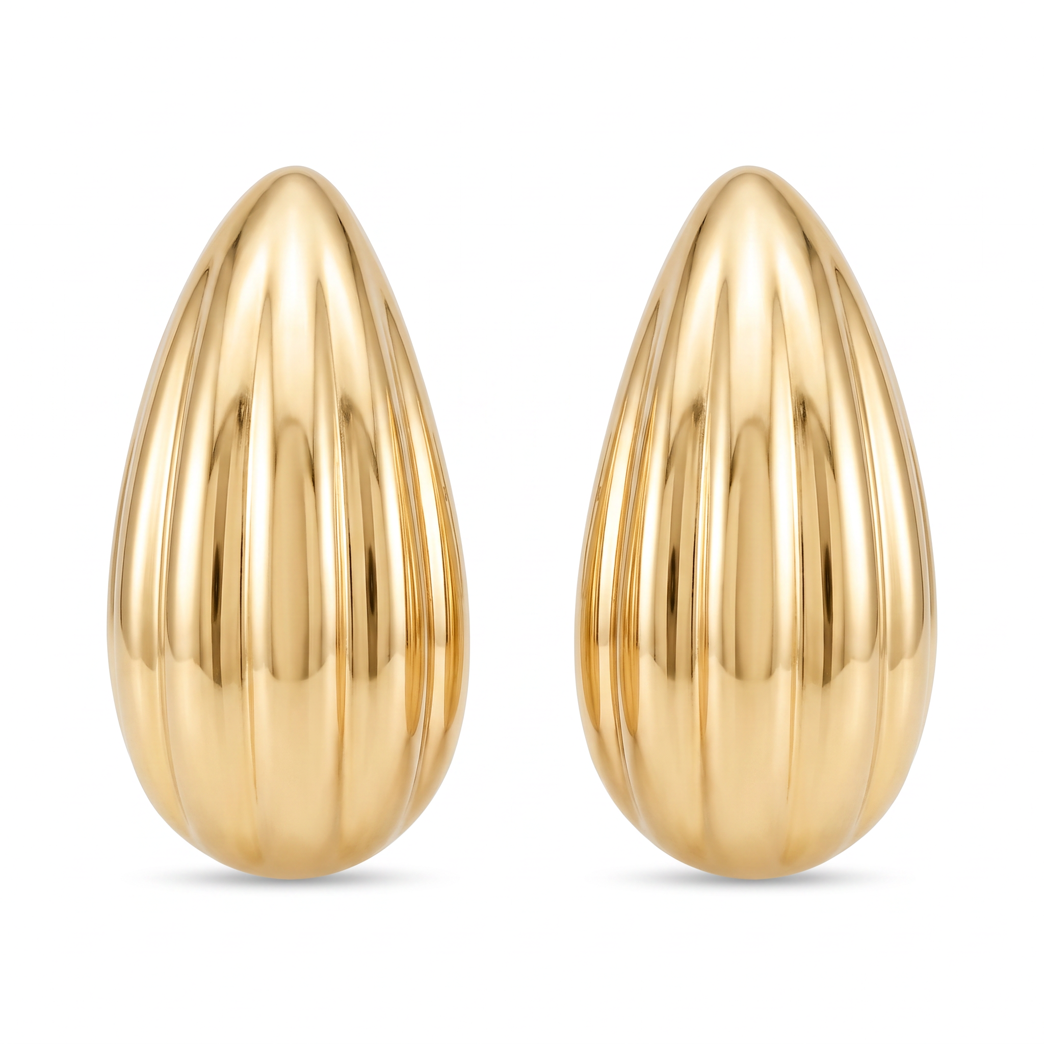 18K Yellow Gold Stud Earring