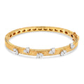 Diamond Two Tone Gold Bangle Bracelet