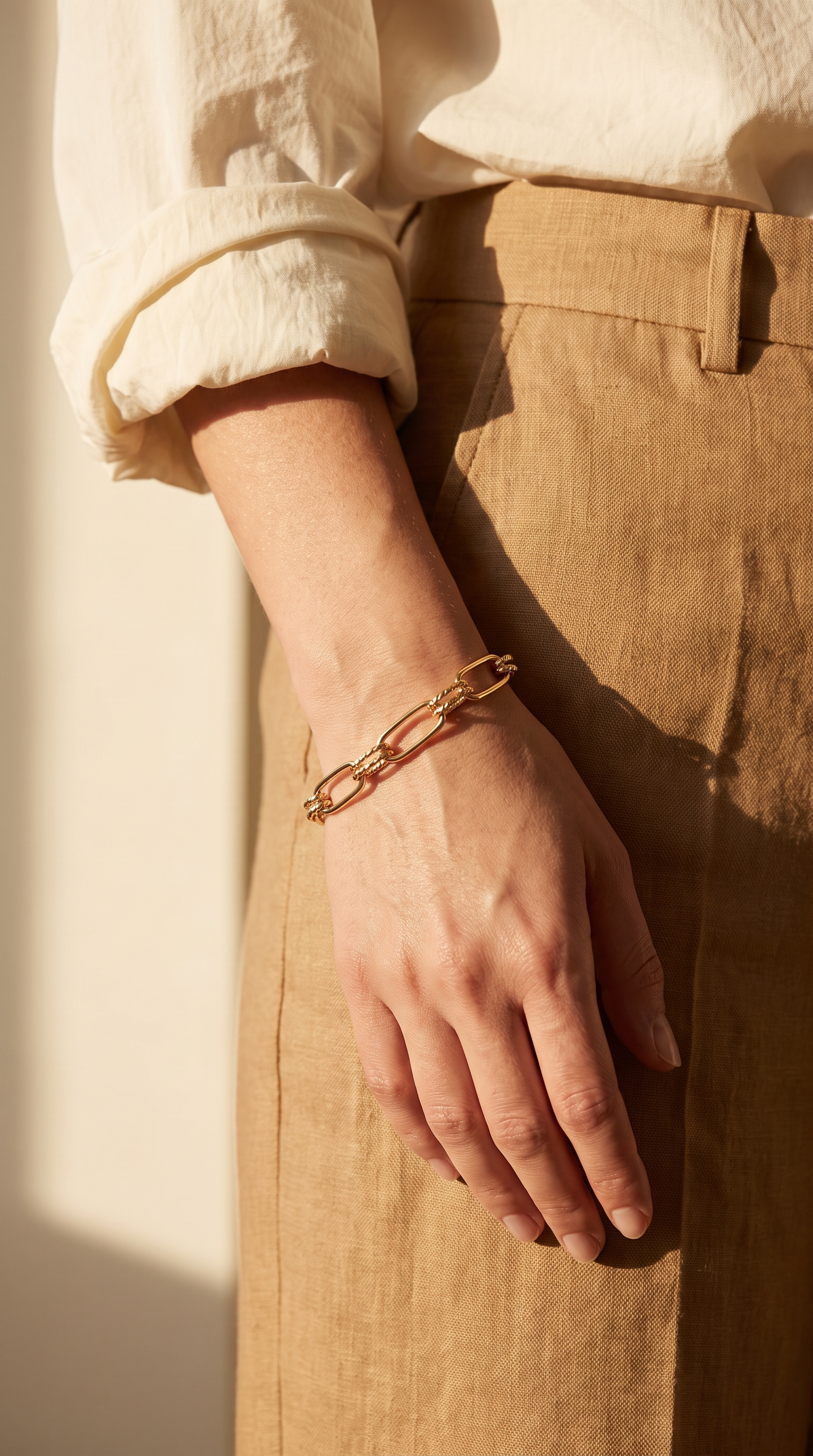 18K Yellow Gold Chain Bracelet