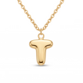 18K Yellow Gold Letter T Chain Necklace