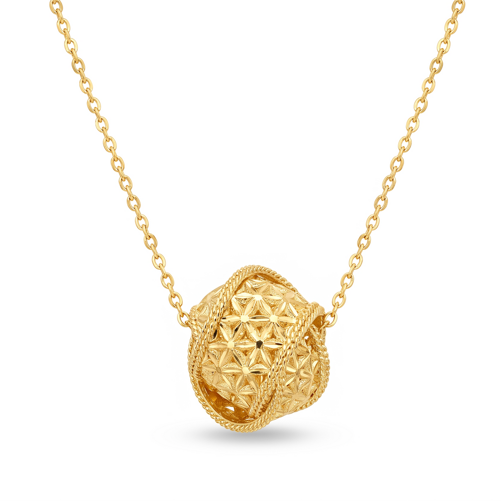 18K Yellow Gold Chain Knot Necklace