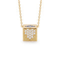 18K Yellow Gold Cubic Zirconia Reversible Necklace