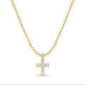 Diamond Yellow Gold Cross Chain Necklace