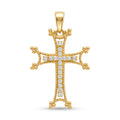 Diamond Yellow Gold Cross Pendant