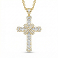 Diamond Yellow Gold Luce Cross Necklace