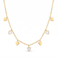 18K Yellow Gold Mother Of Pearl Chain Necklace