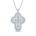 Diamond White Gold Cross Necklace