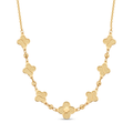 18K Yellow Gold Beaded Chain Necklace