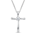 Diamond White Gold Cross Necklace