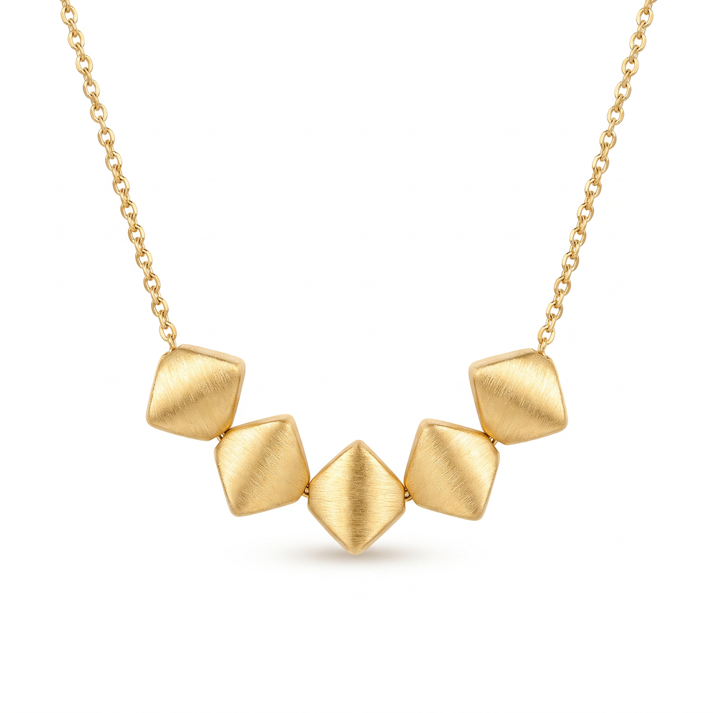 18K Yellow Gold Satin Chain Necklace