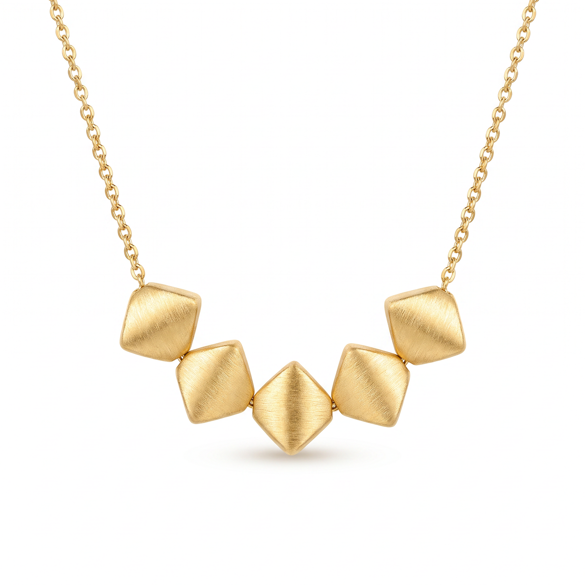 18K Yellow Gold Satin Chain Necklace