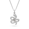 Diamond White Gold Snake Necklace