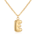 18K Yellow Gold Letter E Chain Necklace