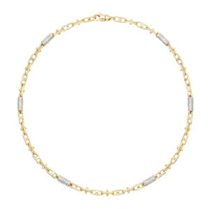 18K Two Tone Gold Chain Necklace