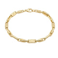 Men 18K Yellow Gold Chain Bracelet