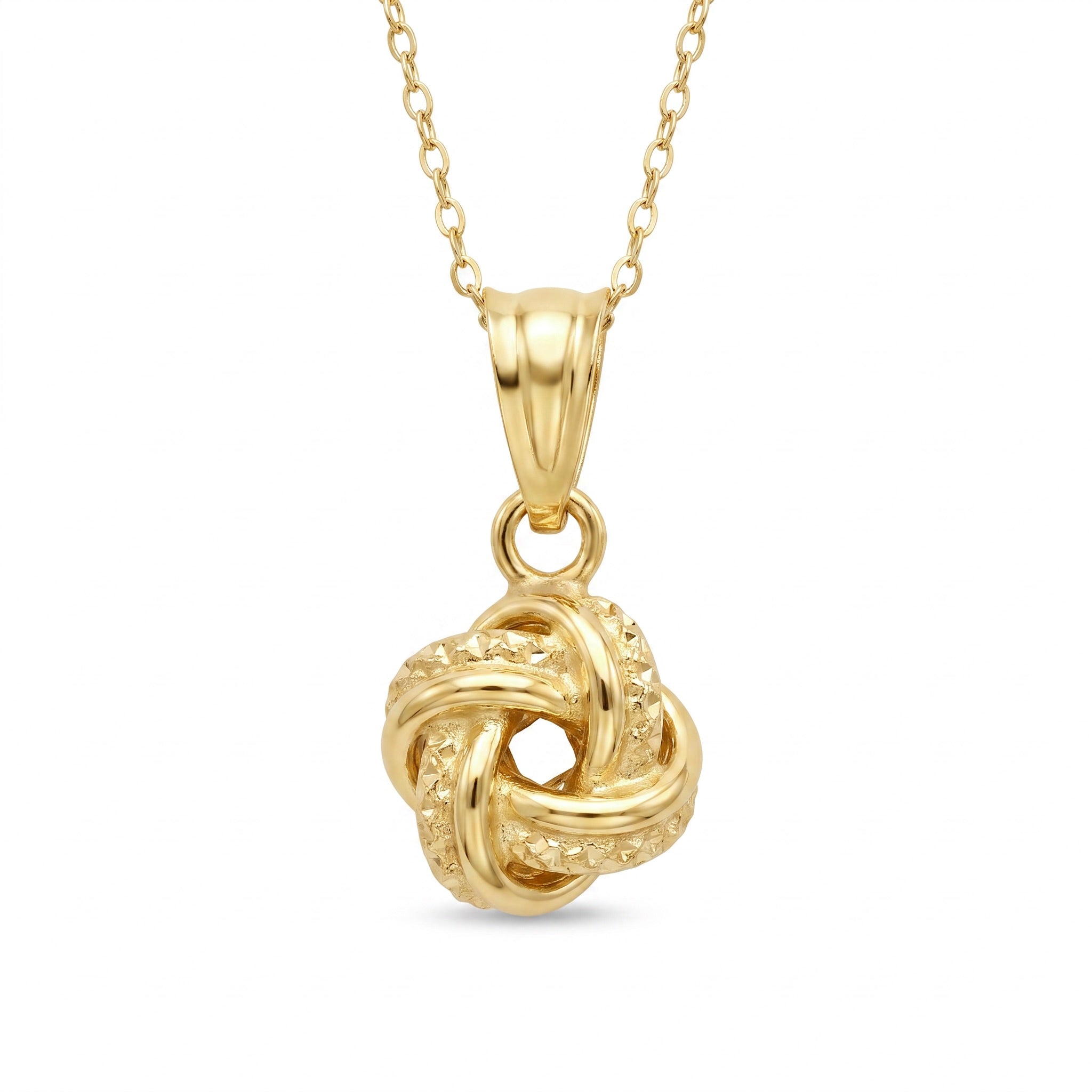 18K Yellow Gold Knot Chain Necklace