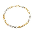 Men 18K Two Tone Gold Chain Bracelet