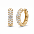 Diamond Yellow Gold Hoop Earrings
